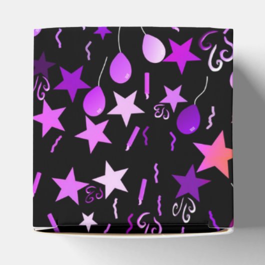 Kleurrijke ballonnen en sterrenbeugel bedankdoosjes (Bovenkant)