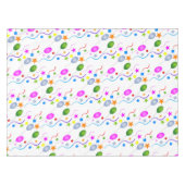 Kleurrijke ballonnen en streamers op WHITE Tafelkleed (Voorkant (Horizontaal))