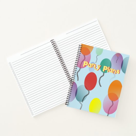 Kleurrijke Ballonnen Feest Planner Notitieboek (Binnen)