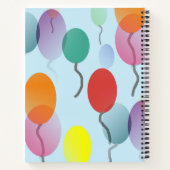 Kleurrijke Ballonnen Feest Planner Notitieboek (Achterkant)