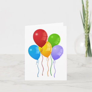 Kleurrijke ballonnen feestdagen kaart