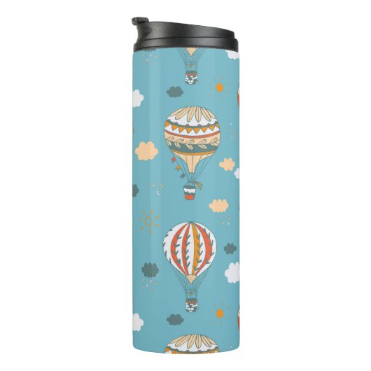 Kleurrijke ballonnen Feestelijk Patroon Ontwerp Thermosbeker (Geroteerd rechts)