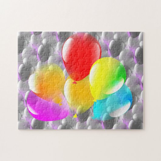 Kleurrijke Ballonnen - Feestje Legpuzzel (Horizontaal)