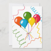 Kleurrijke Ballonnen Fijne 12e Verjaardagsfeest Kaart (Achterkant)