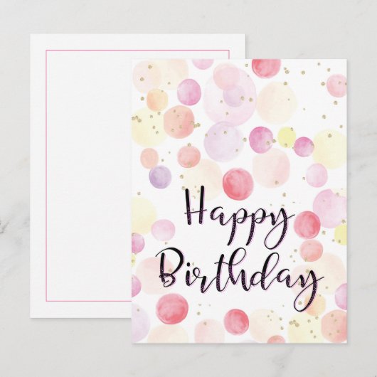 Kleurrijke Ballonnen Gefeliciteerd met je verjaard Briefkaart (Voorkant / Achterkant)