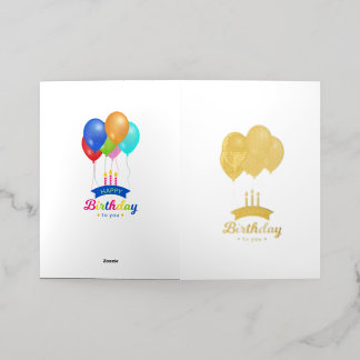 Kleurrijke Ballonnen Gelukkige Verjaardag Kaart