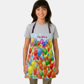 Kleurrijke ballonnen gepersonaliseerde kinderen schort (Insitu)