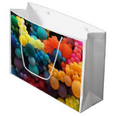 Kleurrijke ballonnen groot cadeauzakje (Voorkant Gekanteld)