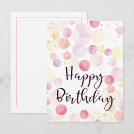 Kleurrijke ballonnen Happy Birthday Pink Briefkaart