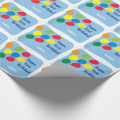 Kleurrijke ballonnen jongens 1e verjaardag cadeaupapier (Hoek)