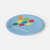 Kleurrijke ballonnen Jongen's 1e Verjaardagsfeest Papieren Bordje (Gekanteld)