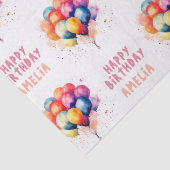Kleurrijke ballonnen Kinder Happy Birthday Gift Tissuepapier (Detail)