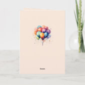 Kleurrijke ballonnen Kinder Happy Birthday Kaart (Achterkant)