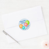 Kleurrijke Ballonnen Kinderen Verjaardag Dank u Ronde Sticker (Envelop)