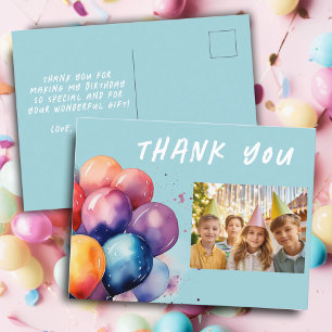 Kleurrijke Ballonnen Kinderen Verjaardag Foto Beda Briefkaart