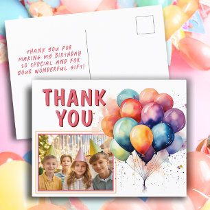 Kleurrijke Ballonnen Kinderen Verjaardag Foto Beda Briefkaart