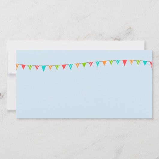 Kleurrijke Ballonnen Kinderen Verjaardag Foto Bedankkaart (Achterkant)