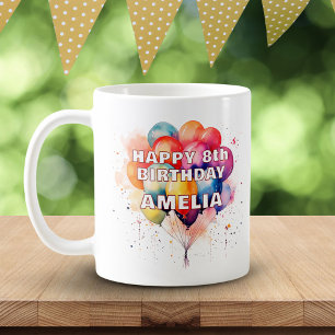 Kleurrijke Ballonnen Kinderen Verjaardag Koffiemok
