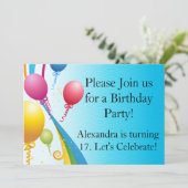 Kleurrijke ballonnen | Krullstonken Kaart (Staand voorkant)