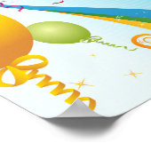 Kleurrijke ballonnen | Krullstonken Poster (Hoek)