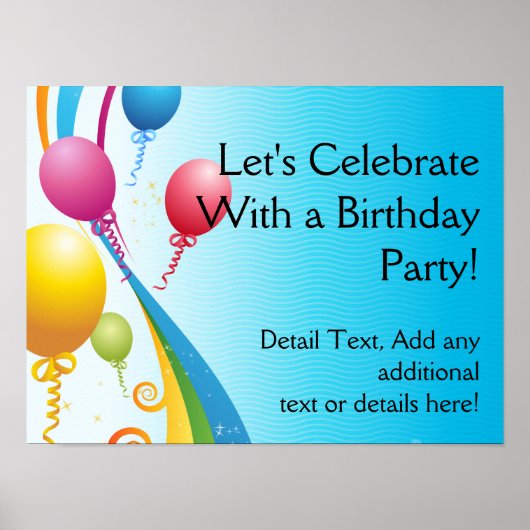 Kleurrijke ballonnen | Krullstonken Poster (Voorkant)