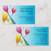 Kleurrijke ballonnen | Krullstonken Visitekaartje (Voorkant / Achterkant)