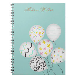 kleurrijke ballonnen leuke monogram notitieboek