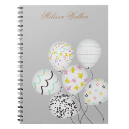 kleurrijke ballonnen leuke monogram notitieboek