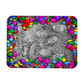 Kleurrijke ballonnen Lijst Creëer Uw eigen foto Magneet (Horizontaal)