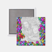 Kleurrijke ballonnen ontwerp fotomagneet magneet (Voorkant / Achterkant)