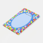 Kleurrijke ballonnen op hemelsblauwe Dingen om te Post-it® Notes (Schuin)