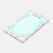 Kleurrijke ballonnen op turquoise om lijst te doen post-it® notes (Schuin)