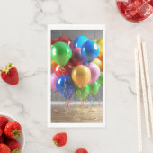 Kleurrijke ballonnen papier servet (Insitu)