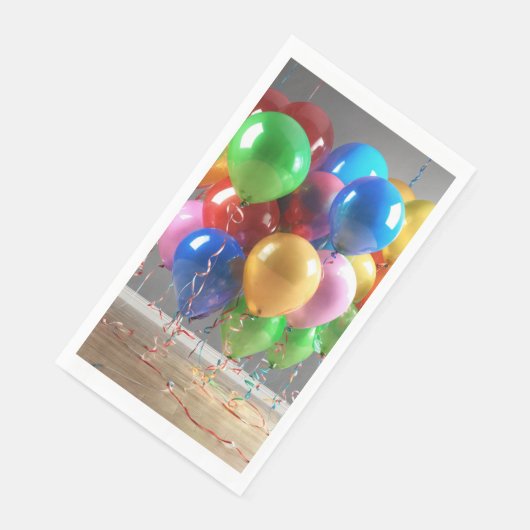 Kleurrijke ballonnen papier servet (Hoek)