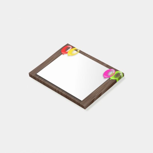 Kleurrijke ballonnen post-it® notes (Schuin)