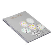 kleurrijke ballonnen schatmonogram notitieboek (Rechterzijde)
