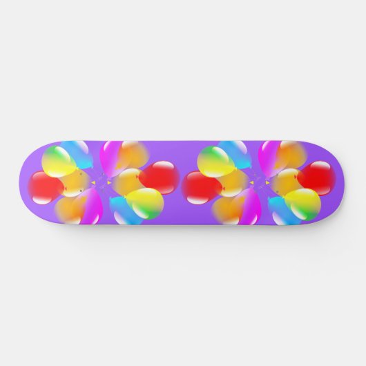Kleurrijke Ballonnen Skateboard (Horizontaal)