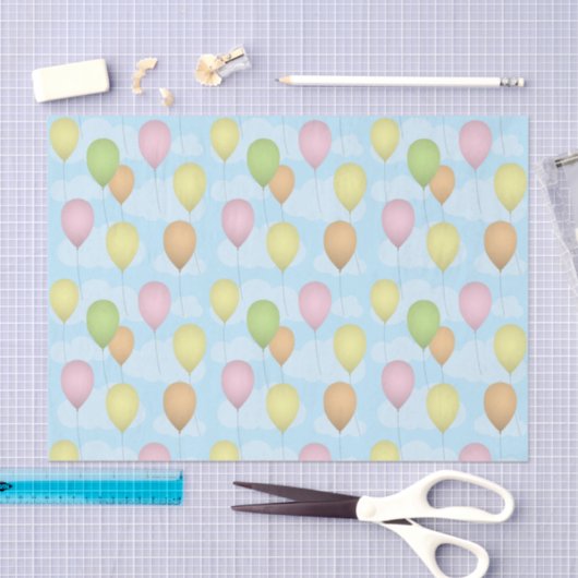 Kleurrijke ballonnen tissuepapier (Craft)