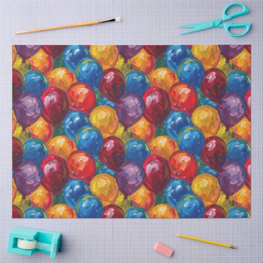 Kleurrijke Ballonnen Tissuepapier (Craft)