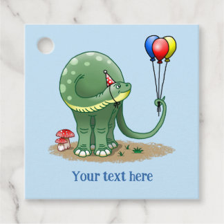Kleurrijke Ballonnen van de Dinosaurus Bedankjes Labels