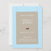 Kleurrijke ballonnen Verjaardag uitnodiging (Achterkant)