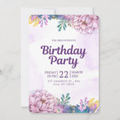 Kleurrijke Ballonnen Verjaardag Uitnodiging voor K (Voorkant)