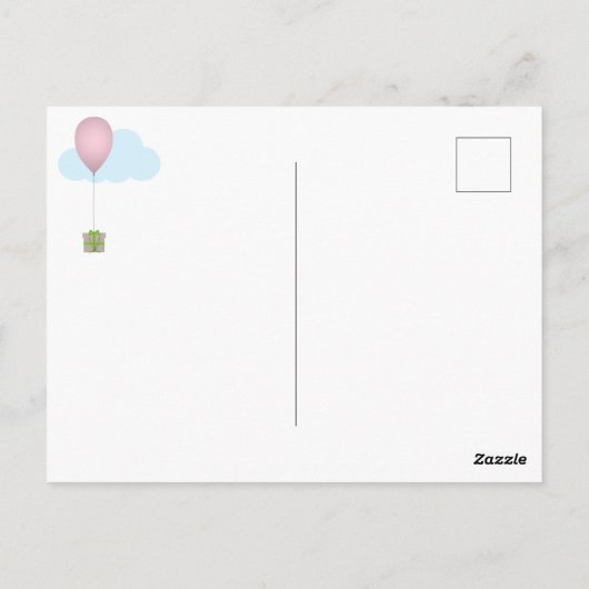 Kleurrijke Ballonnen Verjaardagsansichtkaart Briefkaart (Achterkant)