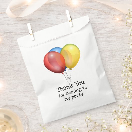 Kleurrijke ballonnen verjaardagsfeestje bedankt bedankzakje (Geknipt)