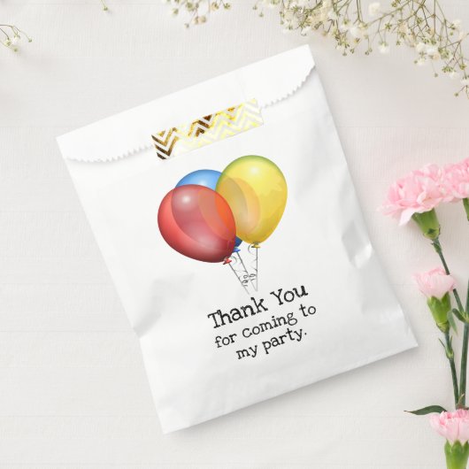 Kleurrijke ballonnen verjaardagsfeestje bedankt bedankzakje (Gezegeld)