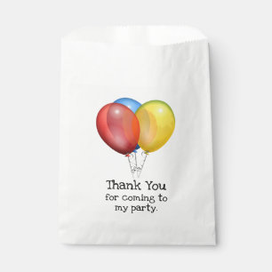 Kleurrijke ballonnen verjaardagsfeestje bedankt bedankzakje