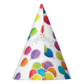 Kleurrijke ballonnen verjaardagsfeestje Pet toevoe Feesthoedjes (Achterkant)
