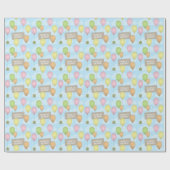 Kleurrijke ballonnen Verjaardagspatroon Verpakking Cadeaupapier (Vlak)