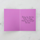 Kleurrijke ballonnen VERSCHIJNEN NIEUW JAAR Persoo Kaart (Binnen)