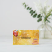 Kleurrijke ballonnen visitekaartje (Staand voorkant)